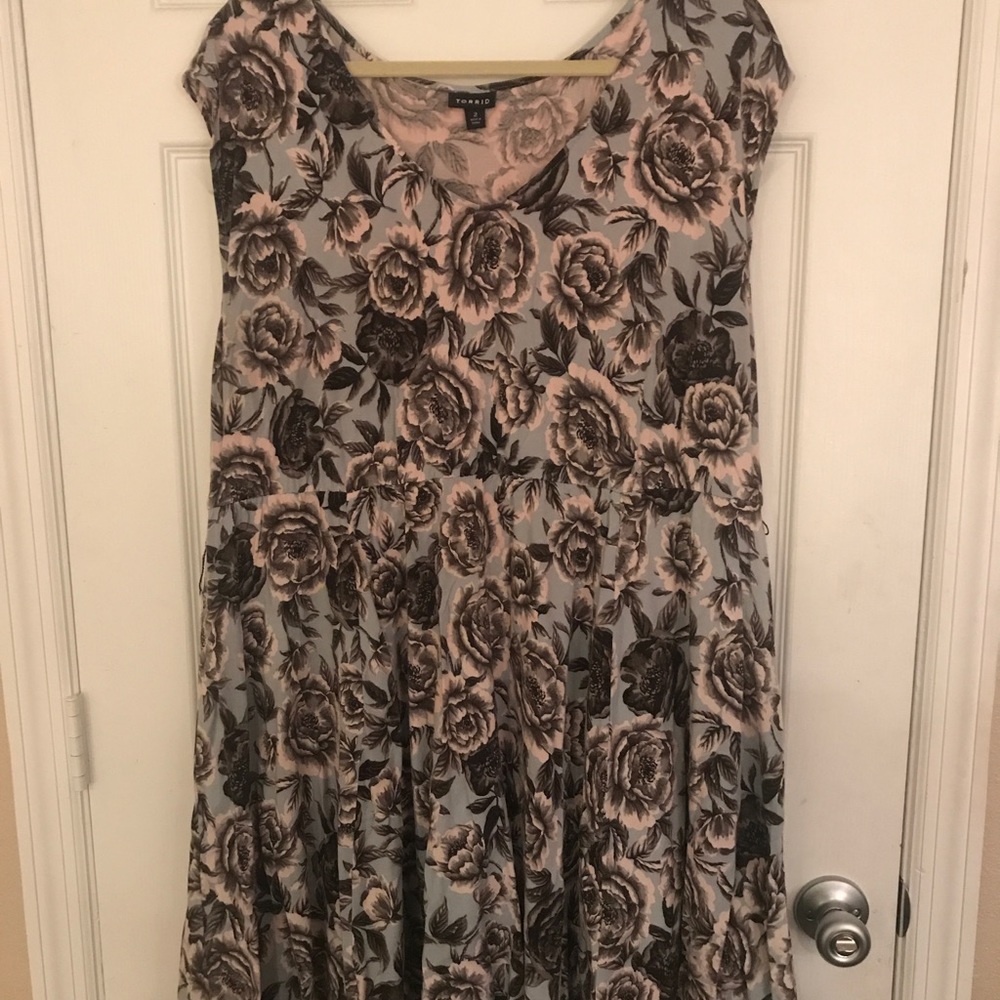 Baby blue floral dress